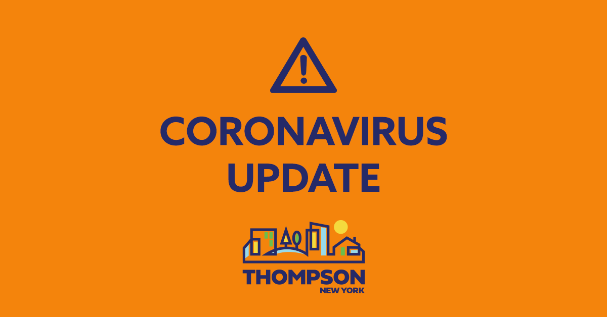 An important coronavirus update from the Town of Thompson.