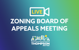 The Town of Thompson is hosting a virtual zoning board of appeals meeting.
