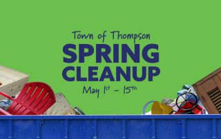 Town of Thompson, NY is sharing information about a free spring cleanup event. Bring up to 500 lbs. of household debris to be disposed of.