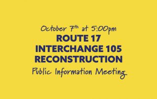 Public Meeting for Route 17 Interchange 105