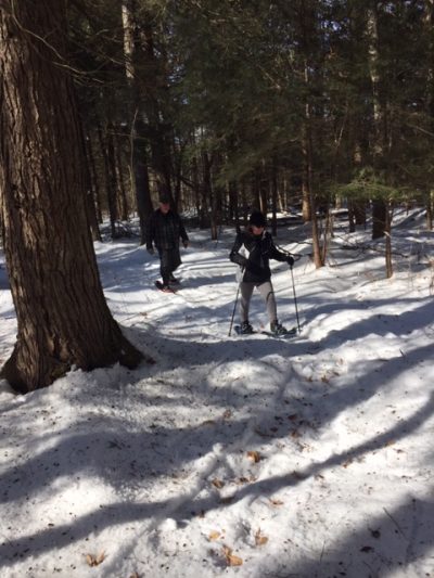Snowshoeing event with Hal Simon of Fortress Bikes at Town of Thompson Park