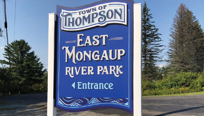 East Mongaup River Park New Sign Installed Fall 2022